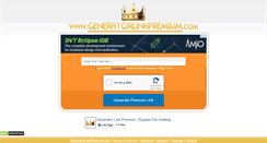 Desktop Screenshot of generatorlinkpremium.com